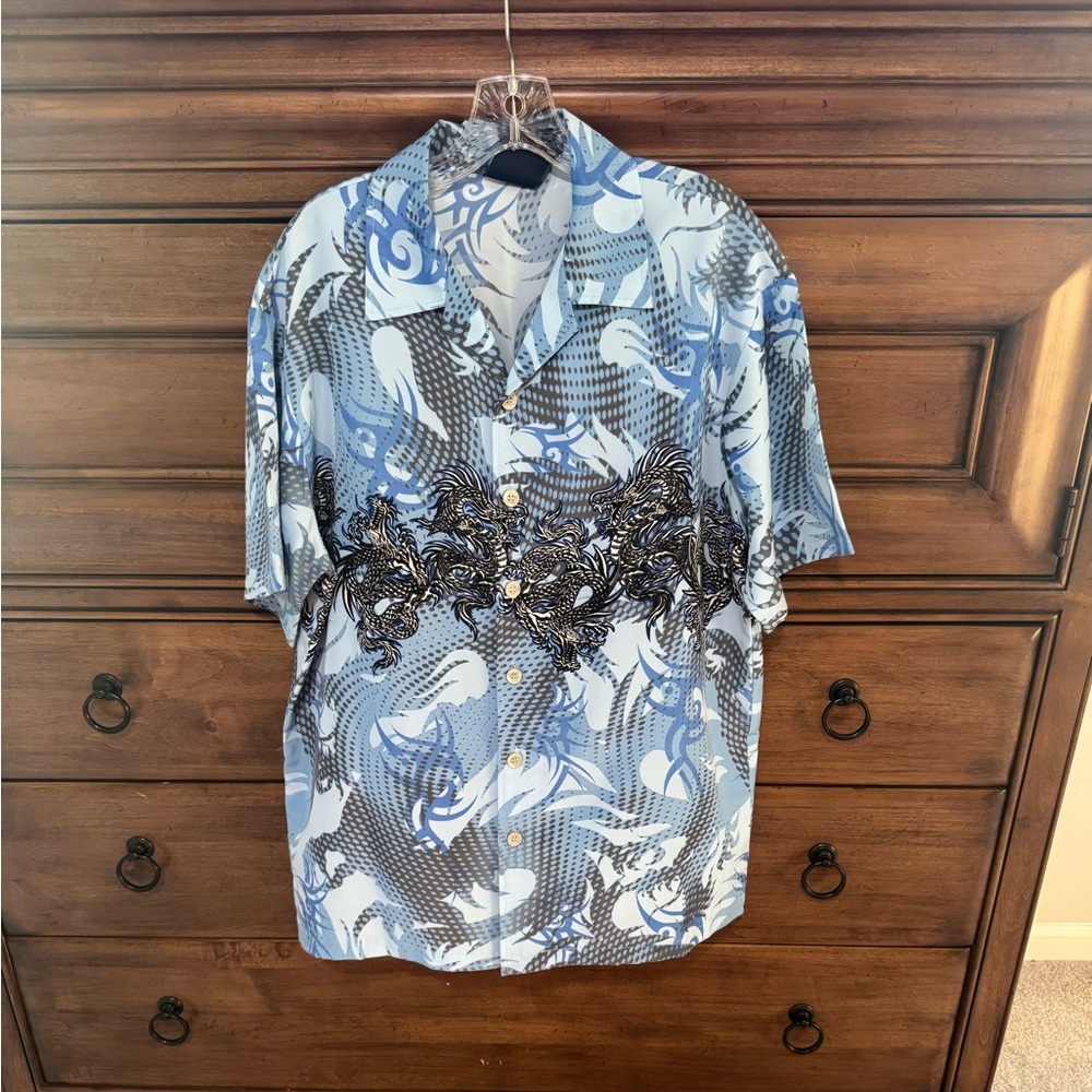 CWO Blue and White Patterned Shirt